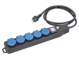 Prelungitor Alimentare AS SCHWABE 5m 3G2,5mm&sup2; 5 Prize Negru 838628