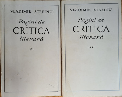 Pagini de critica literara (vol. 1 + 2) - Vladimir Streinu foto
