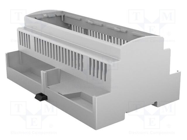 Carcasă ITALTRONIC pentru şină DIN, 90,5mm x 142,3mm x 62mm, gri
