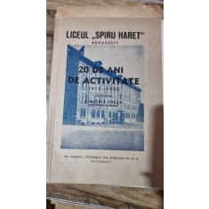 Liceul Spiru Haret - 20 de ani de activitate (1913-1933) - Dimitrie Focsa