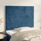 Cumpara ieftin Tăblii de pat, 2 buc, albastru &icirc;nchis, 100x5x78/88 cm, catifea