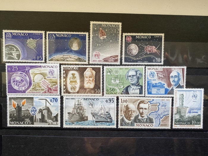 PC68 - Monaco 1965 Aniversare I.T.U. 100 ani, serie MNH, 12v
