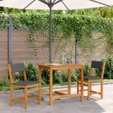 VidaXL Set mobilier de balcon cu perne, 3 piese, lemn masiv acacia