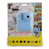 Aparat foto instant pentru copii, cu imprimare, albastru, CMCLASS