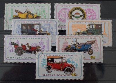 TS24/01 Timbre Posta Maghiara - Ungaria - automobile de epoca foto