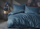 Cumpara ieftin Lenjerie Elegant Stripe Albastru (Satin Deluxe)