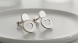 Cumpara ieftin Cercei din Argint 925 Pure Heart Disc , Minimalism Geometric E i Rafinament Romantic