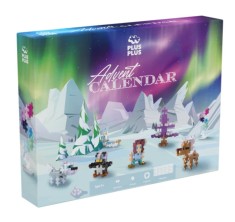 Set constructie, Calendar Advent, Plus-Plus, Mos Craciun si Aurora Boreala