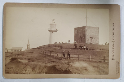 PHOTOGRAPH G. FRIEDERICHS , HELGOLAND - LEUCHTTURM ( HELGOLAND - FARUL ) , FOTOGRAFIE CABINET , CCA. 1900 foto