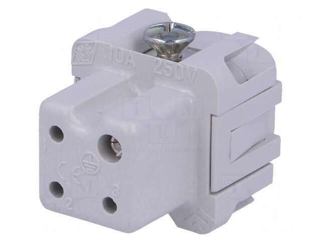 Conector HDC Inserturi Contact Mamă 4 3 PE 10A