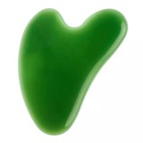 Aparat Masaj Facial si Corporal - Piatra Gua Sha din Jad Verde - 8 cm, Inovius