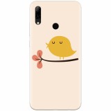 Husa silicon pentru Huawei P Smart 2019, Flat Minimal Cute Bird Illustration