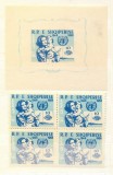 Albania 1959 Human rights 10 yrs of UNO - 4 sets+imperf.sheet MNH DA.123, Nestampilat