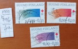 FINLANDA-1977-'' CRUCE-ROSIE''-CENTENARULinFINLANDA-Serie completa-stampilat'' -Vezi-Scan