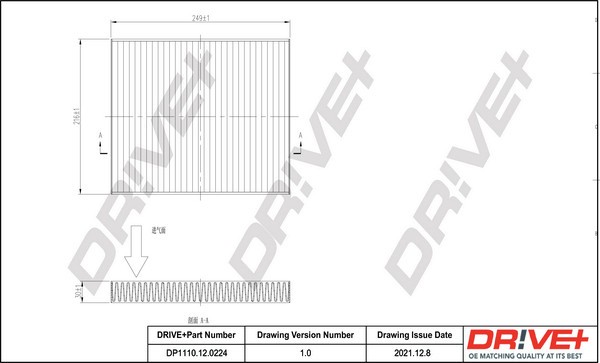 Dr!ve+ DP1110.12.0224 Filtru, aer habitaclu