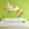 Set 6 Oglinzi Acrilice Decorative, CBD CORAL BEST DEALS, 19cmx17cm, Model Valuri, Autoadezive 19 cm 17 cm 0.2 cm Argintiu cromat 6 16 cm