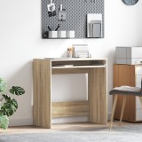 Birou Calculator vidaXL Stejar Sonoma, Compact, Maro, Lemn Prelucrat, Design Ergonomic, Spatiu Stocare, Rezistent, Asamblare Usoara