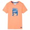 Tricou pentru copii cu m&acirc;neci scurte, portocaliu neon, 116