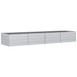 Cumpara ieftin Strat inaltat de gradina argintiu 320x80x45 cm otel galvanizat