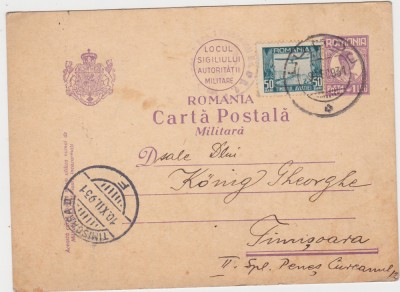 Carte Postala Militara 1931 foto