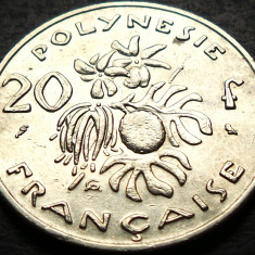 Moneda exotica 20 FRANCI - POLYNESIE / POLINEZIA FRANCEZA, anul 1970 * cod 1132