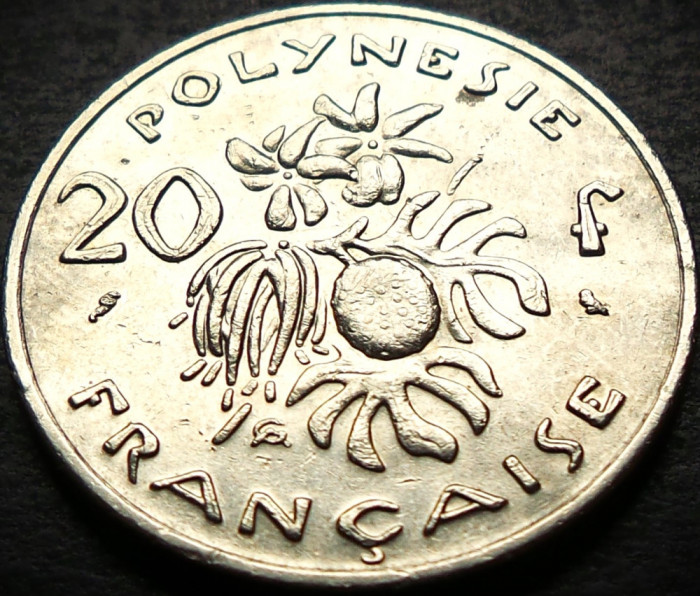 Moneda exotica 20 FRANCI - POLYNESIE / POLINEZIA FRANCEZA, anul 1970 * cod 1132