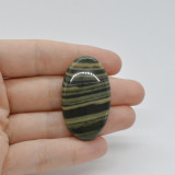 Cabochon jasp zebra verde 41x24x6mm c25