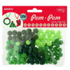 Pom Pom DACO, 120 Buc/Set, 10 mm, Verde, Material Textil, Bilute Plusate Colorate, Bilute Pom Pom, Accesorii Craft, Accesorii Creatie, Pom-Pom Textil,