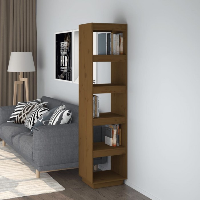 vidaXL Bibliotecă/Separator cameră, maro miere, 40x35x167 cm lemn pin
