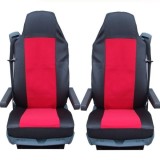 2 x Huse Scaune pentru SCANIA SCANIA R 620,580,560,440,500,480 Camioane Negru Rosu Textile