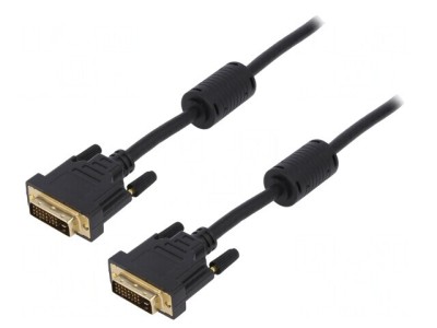 Cablu Dual Link DVI-D 24+1 PVC Negru foto
