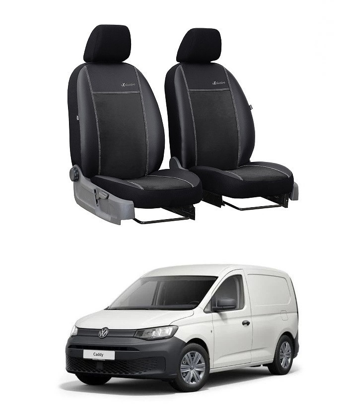 Huse scaune piele Alcantara Volkswagen Caddy 2 locuri (1+1) 2015 - 2021,  Umbrella | Okazii.ro