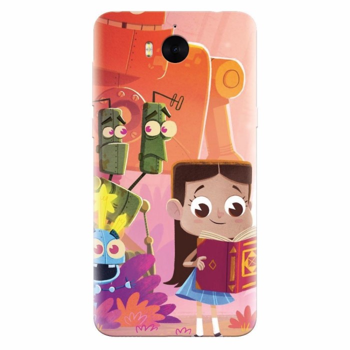 Husa silicon pentru Huawei Y5 2017, Children Kids Robots Illustration Colorful K