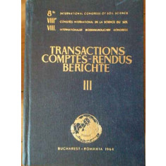 Transactions Comptes-rendus Berichte Iii - Necunoscut ,304876