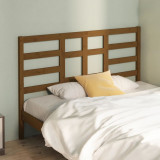 Tăblie de pat, maro miere, 126x4x104 cm, lemn masiv de pin, vidaXL