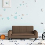 vidaXL Canapea pentru copii, maro, 70x45x30 cm, material textil