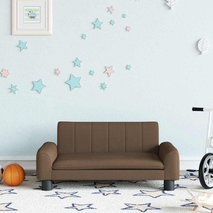 vidaXL Canapea pentru copii, maro, 70x45x30 cm, material textil
