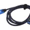 Cablu HDMI 2.1 5m Textil OFC 90&deg;