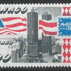 Monaco 1986 Mi 1762 MNH - Expozitia int de timbre AMERIPEX '86, Chicago