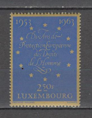 Luxemburg.1963 10 ani Conventia drepturilor omului ML.29 foto