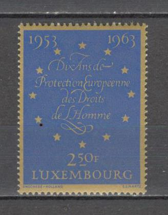 Luxemburg.1963 10 ani Conventia drepturilor omului ML.29