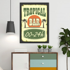 Tablou decorativ, Tropical Bar (40 x 55), MDF , Polistiren, Multicolor