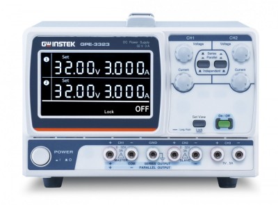 Sursa de alimentare, GW INSTEK, GPE-3323, LCD 4,3&amp;quot;, 3 canale, pentru susținerea experimentelor &amp;icirc;n domeniul educațional, foto