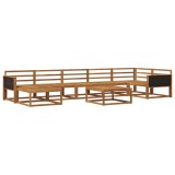 vidaXL Set de canapele de exterior 8 pcs natural Lemn Solid de Acacia 3382752
