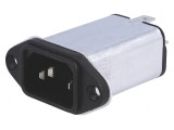 Conector alimentare AC soclu tată 1A 250VAC 10mH