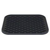 Covoras din Silicon pentru Scurgere Vase, Uz Casnic, Rezistent la Temperaturi Ridicate, Izolator, 30x24 cm, Negru
