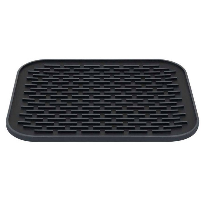 Covoras din Silicon pentru Scurgere Vase, Uz Casnic, Rezistent la Temperaturi Ridicate, Izolator, 30x24 cm, Negru