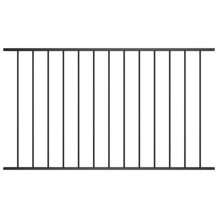 vidaXL Panou de gard din oțel vopsit &icirc;n c&acirc;mp electrostatic 1,7x1,25 m negru