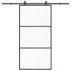 VidaXL Ușă glisantă cu set feronerie 102x205 cm ESG sticlă și aluminiu
