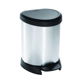 Cos de gunoi Curver DECO BIN 5L, aspect metalic, deschidere cu pedala foto